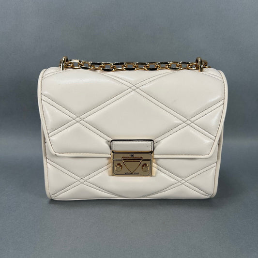 Michael Kors Serena Quilted Cream Hand Bag