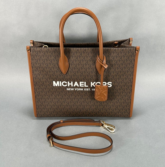 Michael Kors Mirella Medium Brown Tote Bag