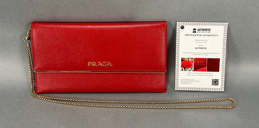 Prada Saffiano Wallet - Red