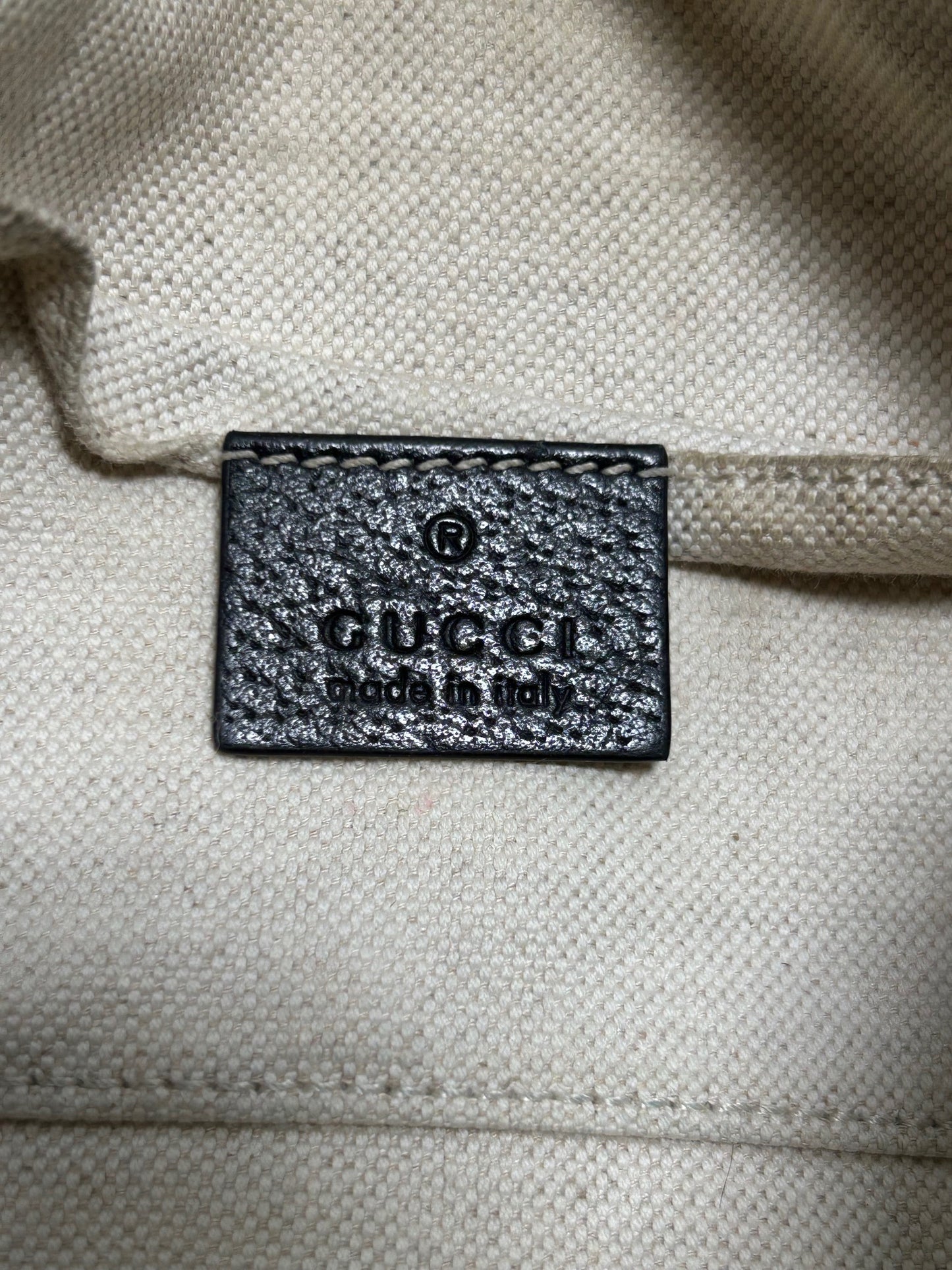 Gucci Mini Gg Black Denim Ophidia Crossbody Bag