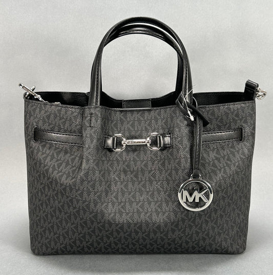 Michael Kors Carson Large Signature Logo Tote Bag - Black