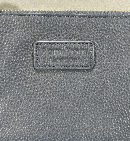 Pom Pom Pebbled Zip Pouch