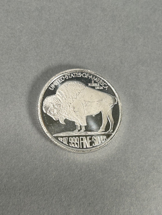 ½ oz .999 Fine Silver Buffalo Round