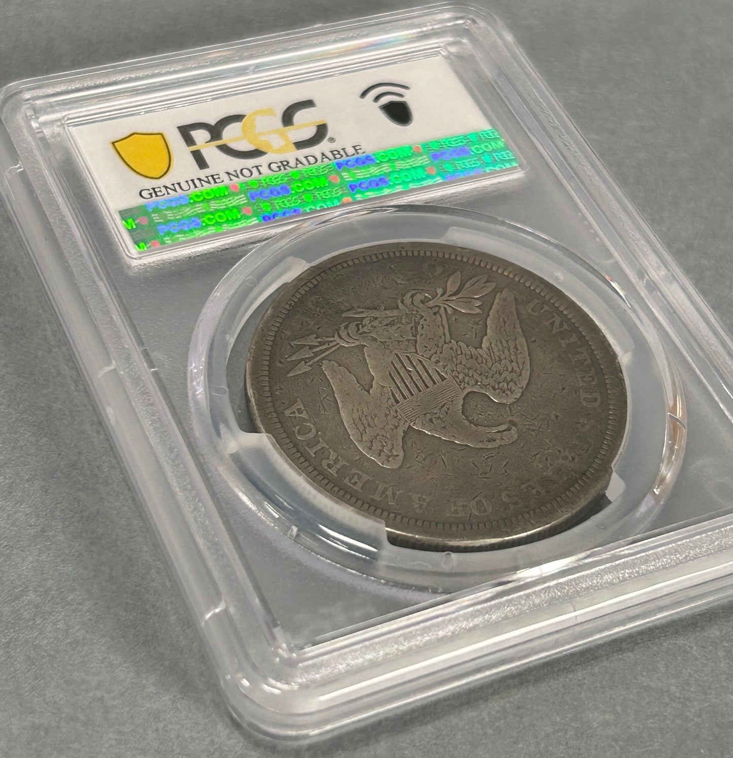 1843 Seated Liberty Dollar "Key Date" PCGS Genuine Plugged-VG Detail