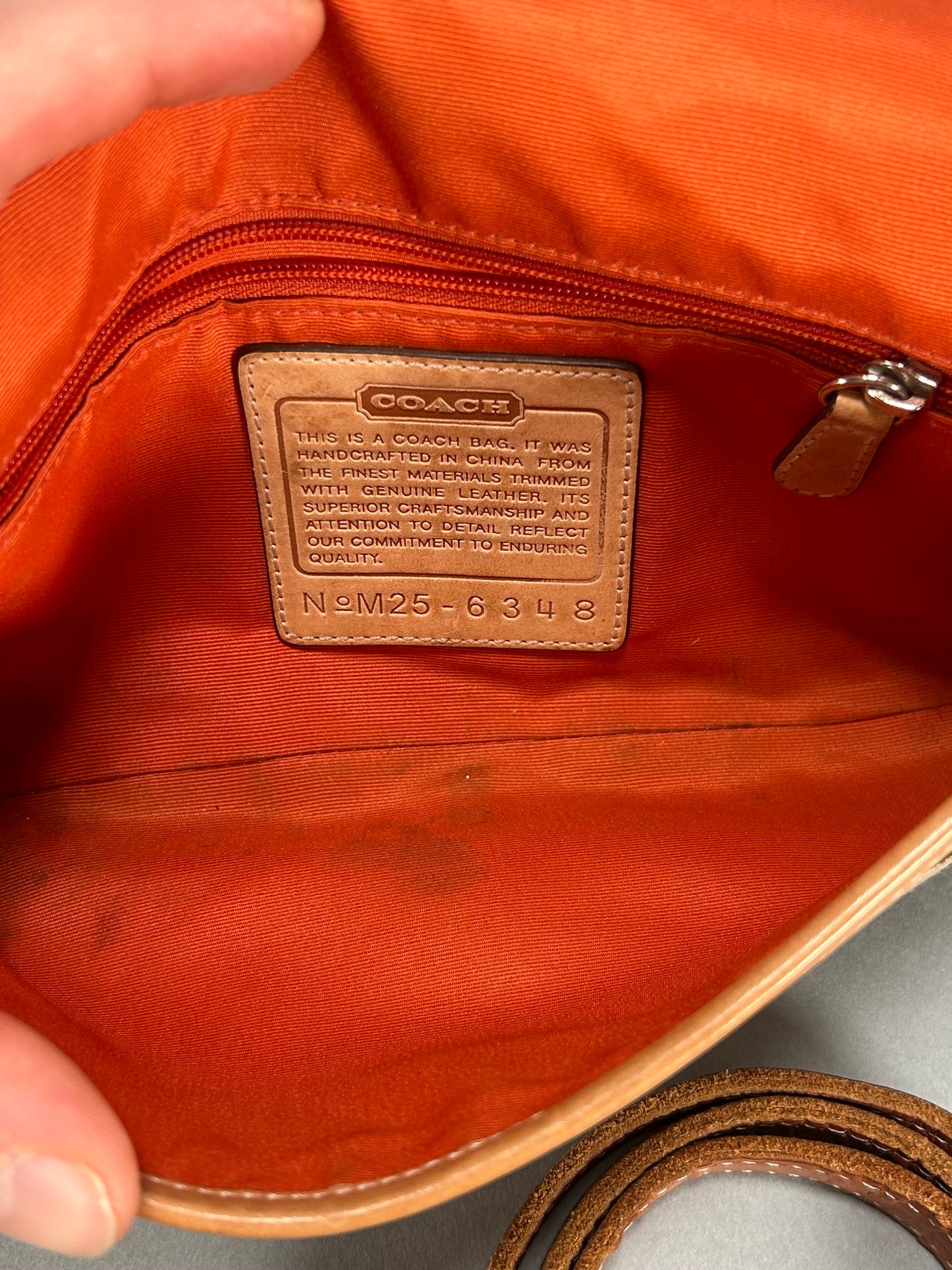 Coach Signature Mini Handbag Clip Demi 6348