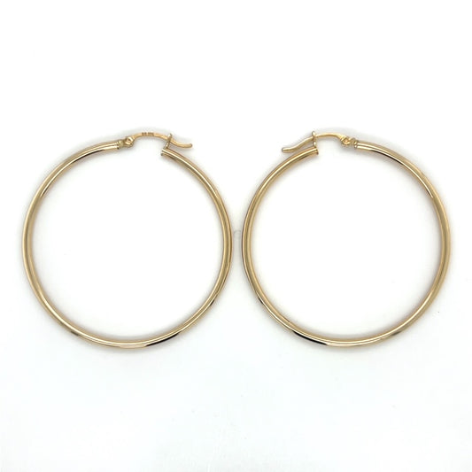 10K Yellow Gold Hoop Earrings; 1.8DWT; 2.8g