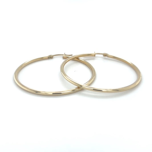 10K Yellow Gold Hoop Earrings; 1.8DWT; 2.8g