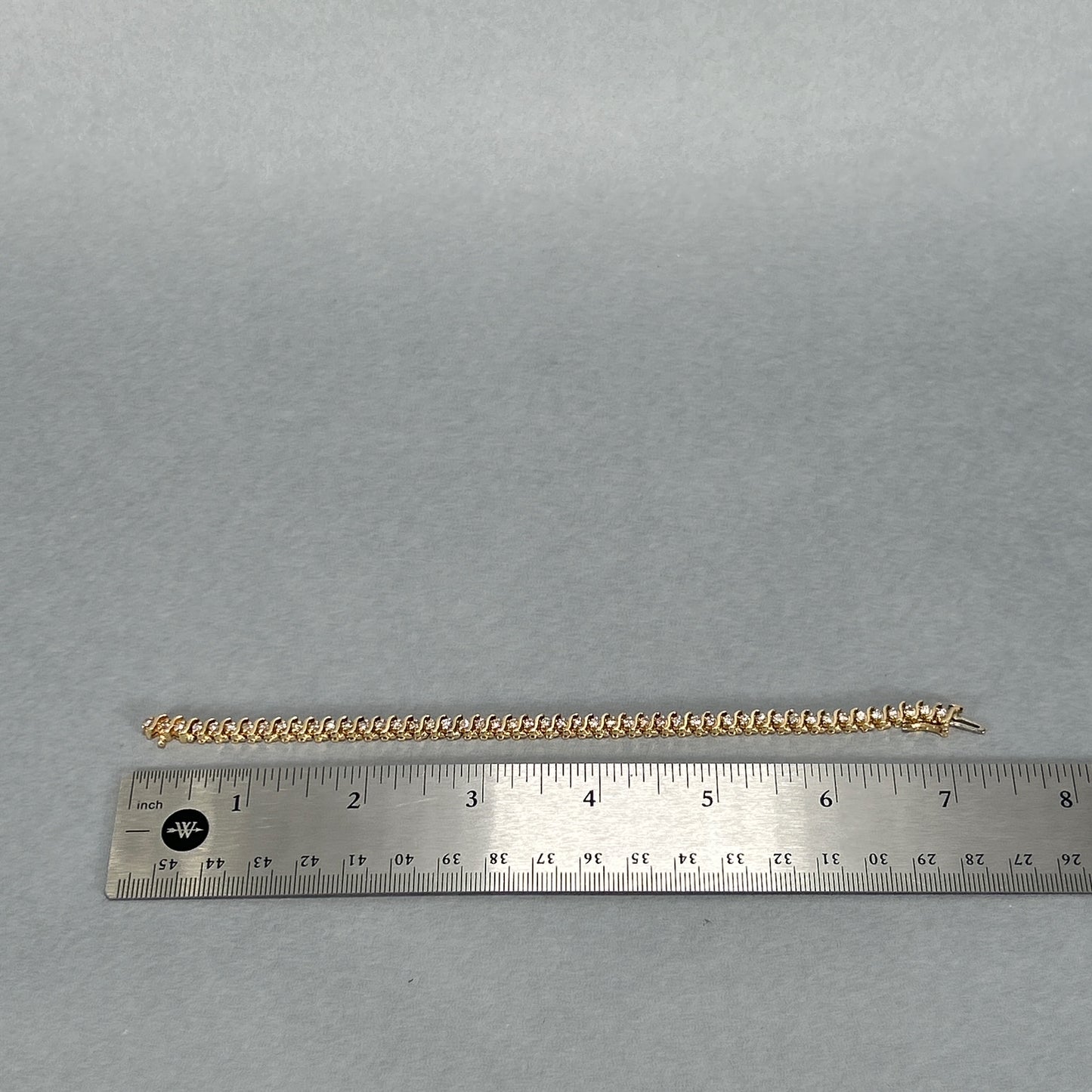 14K Yellow Gold Diamond 7.25" Bracelet; 2.0CTW; 18.5g