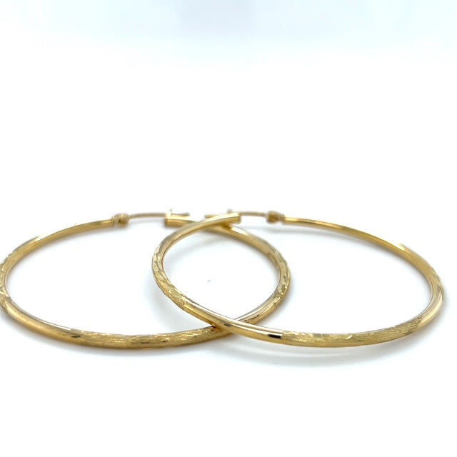 10K Yellow Gold Hoop Earrings; 1.9DWT; 3g