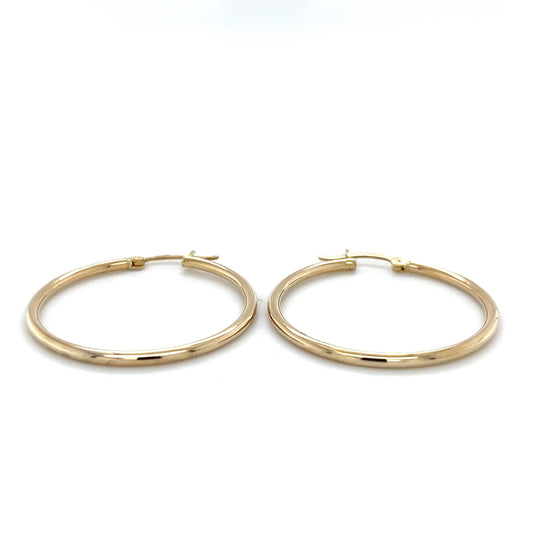 10K Yellow Gold Hoop Earrings; 1.4DWT; 2.2g