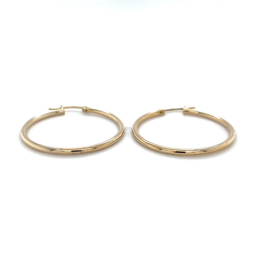 10K Yellow Gold Hoop Earrings; 1.4DWT; 2.2g