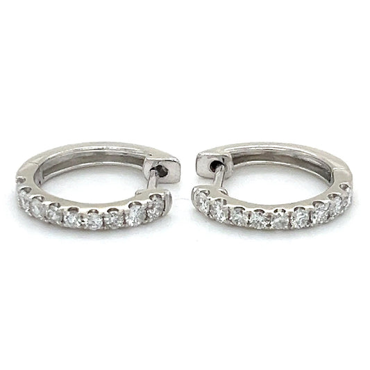 10K White Gold Diamond Earrings; 0.36CTW; 2,5g