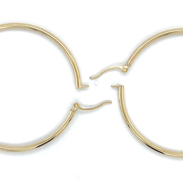 10K Yellow Gold Hoop Earrings; 2DWT; 3.1g