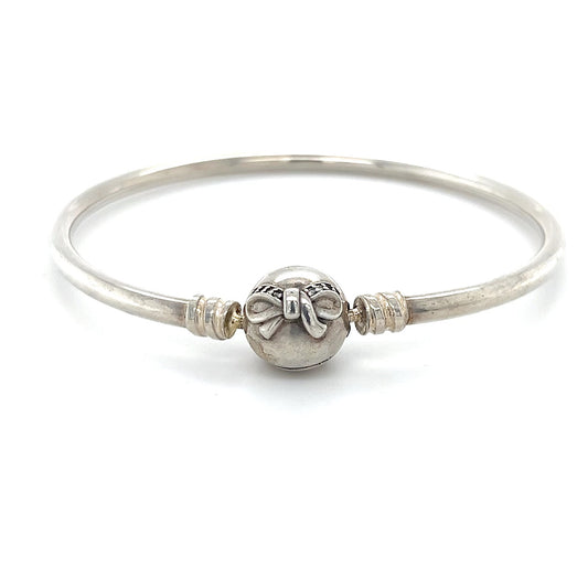 Authentic Pandora 925 Sterling Silver Bracelet Bangle W/ Box