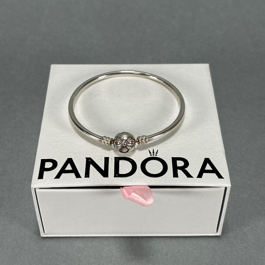Authentic Pandora 925 Sterling Silver Bracelet Bangle W/ Box