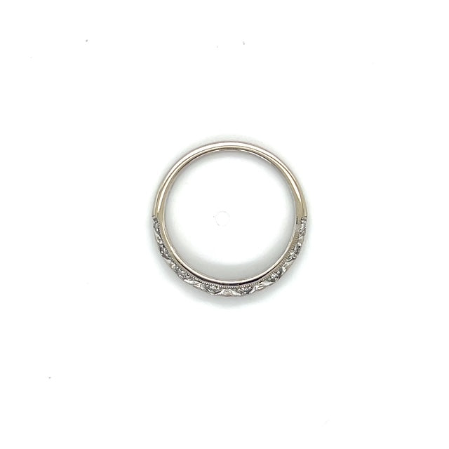 14K White Gold Diamond Lady's Fashion Ring; 0.10CTW; Size 6.5