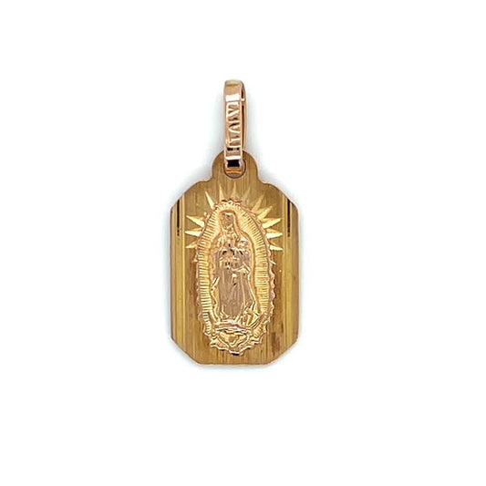 14K Yellow Gold Virgin Mary Pendant; 1.0DWT; 1.6g
