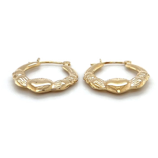14K Yellow Gold Hoop Earrings; 0.7DWT; 1.1g