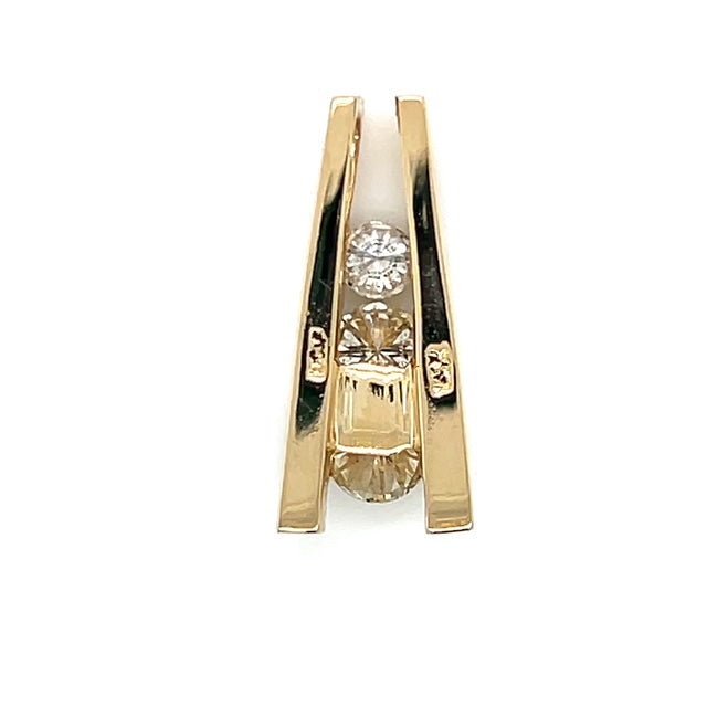 14K Yellow Gold Diamond Pendant; 1.20CTW; 5.2g