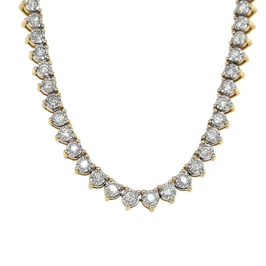 10K Yellow Gold Diamond 25" Chain Necklace