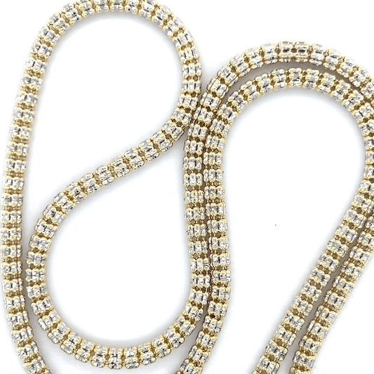 14K Yellow Gold 22" Chain Necklace; 14.2DWT; 22.1g