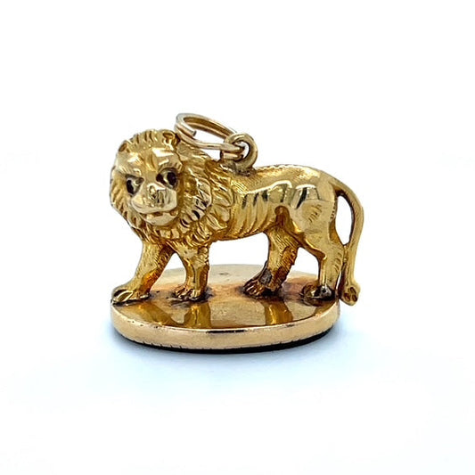 18K Yellow Gold Lion Pendant; 2.6DWT; 4g