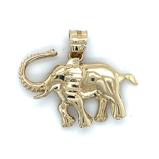 10K Yellow Gold Elephant Pendant; 1.6DWT; 2.5g