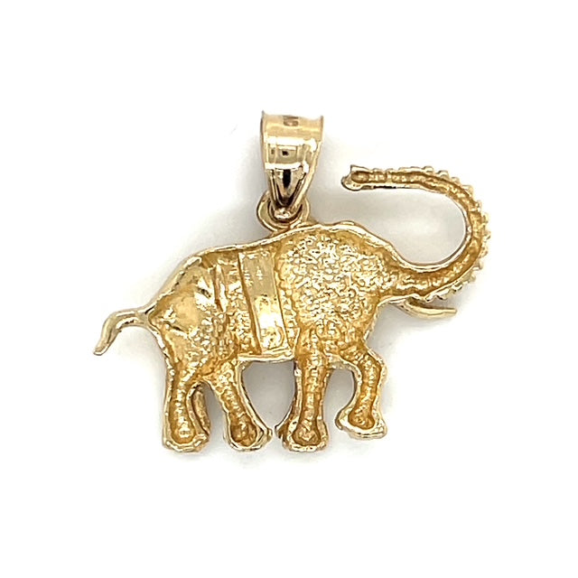10K Yellow Gold Elephant Pendant; 1.6DWT; 2.5g
