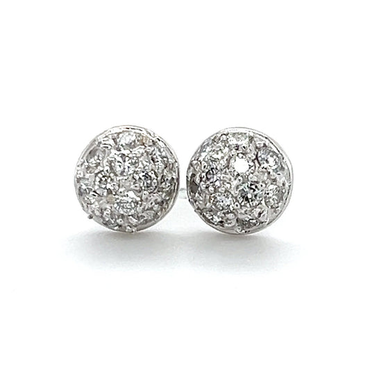 14K White Gold Diamond Stud Earrings; 0.25CTW; 2.5g