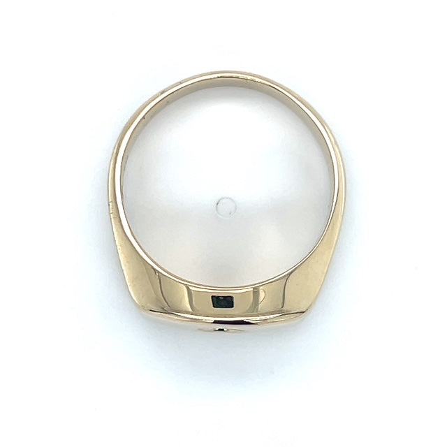 14k Yellow Gold Diamond Unisex Fashion Ring; 0.15CTW; 8.7g; Size 10