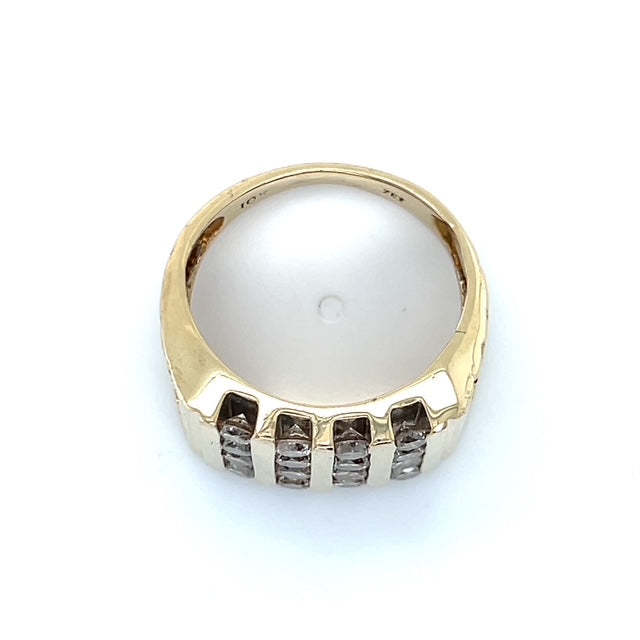 10K Yellow Gold Diamond Gentleman's Ring; 2.0CTW; 10.6g; Size 9