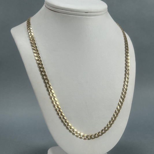 10K Yellow Gold 22" Curb Chain; 16.8g