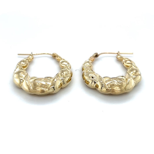 10K Yellow Gold Hoop Earrings; 2.1DWT