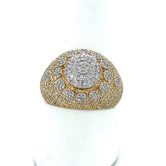 14K Yellow Gold Diamond Ring; 1.0CTW; 6.2g; Size 10