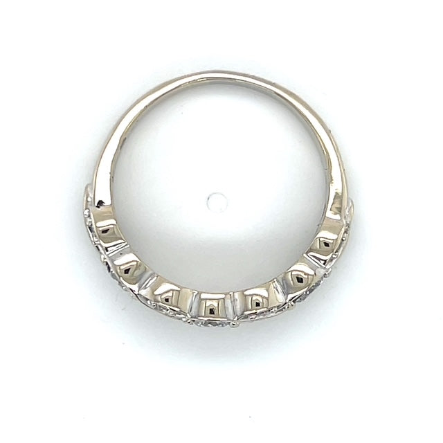 14K White Gold Diamond Lady's Ring; 1.02CTW; 4.9g; Size 10