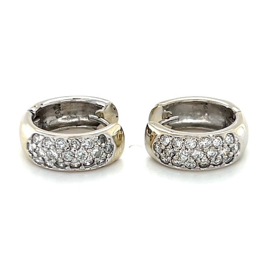 14K White Gold Diamond Earrings; 0.50CTW; 5.6g