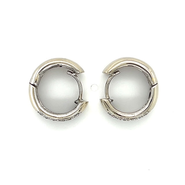 14K White Gold Diamond Earrings; 0.50CTW; 5.6g