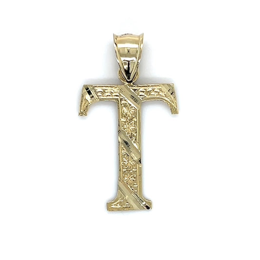 10K Yellow Gold "T" Pendant; 1.4g