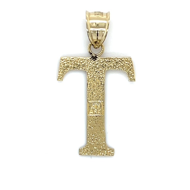 10K Yellow Gold "T" Pendant; 1.4g