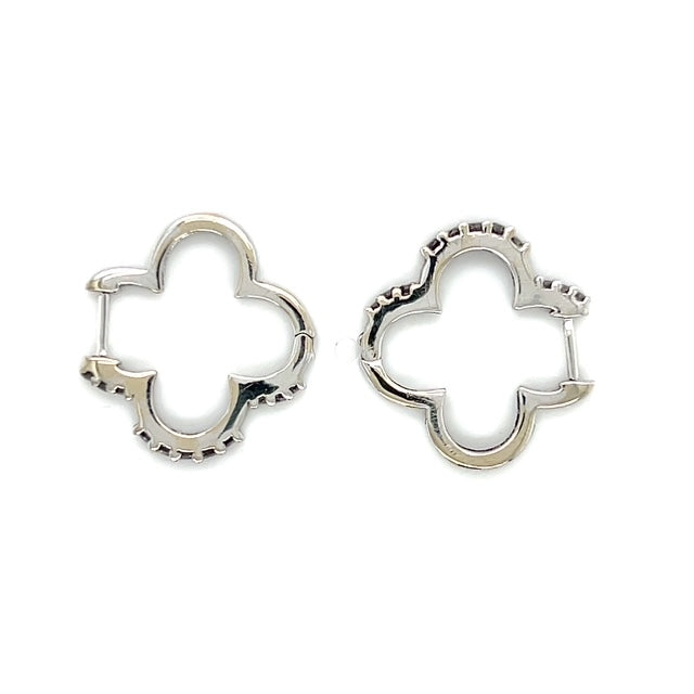 14K White Gold Diamond Earrings; 2.9g; 0.25CTW