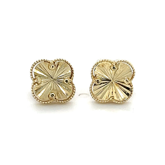 10K Yellow Gold Stud Earrings; 1.3g