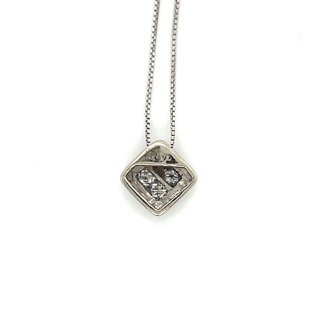 14K White Gold Diamond 18" Necklace; 0.20CTW; 1.3DWT