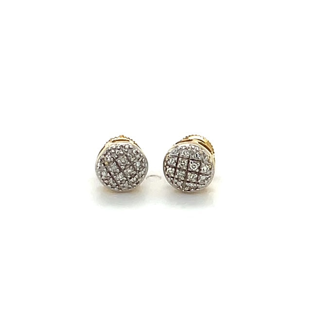 14K Yellow Gold Diamond Accent Stud Earrings; 0.6DWT