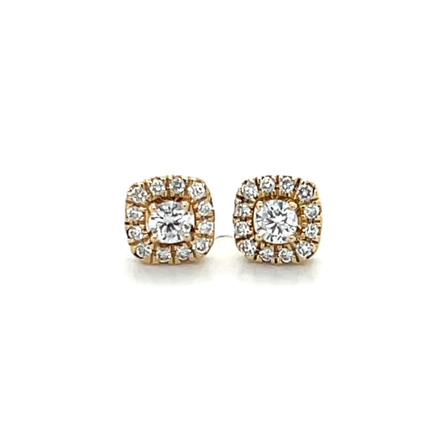 10K Yellow Gold Diamond Stud Earrings; 0.50CTW; 1.6g;