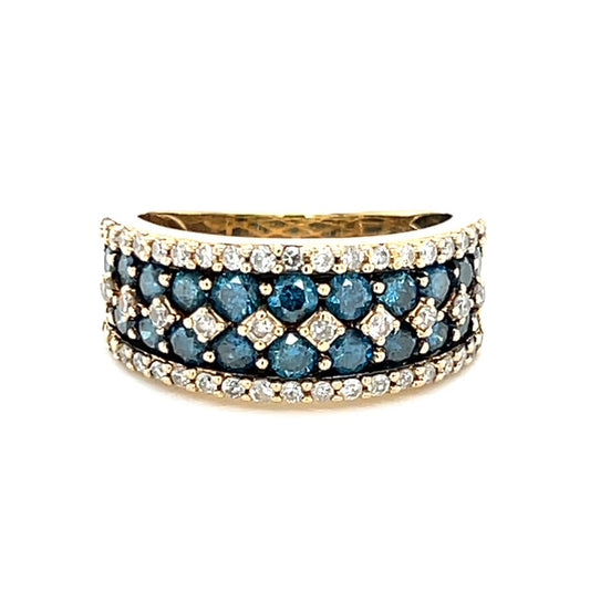 14K Yellow Gold Diamond Lady's Fashion Ring; 1.05CTW; 3.2DWT; Size 7