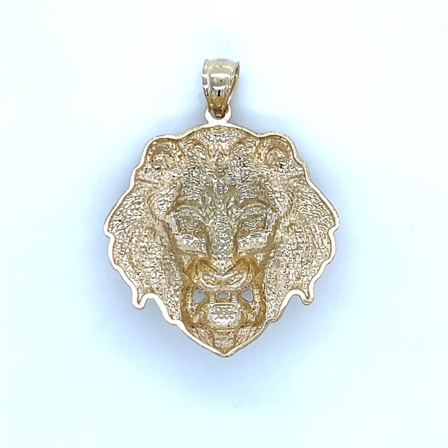 10K Yellow Gold Lion's Head Pendant; 2.2g