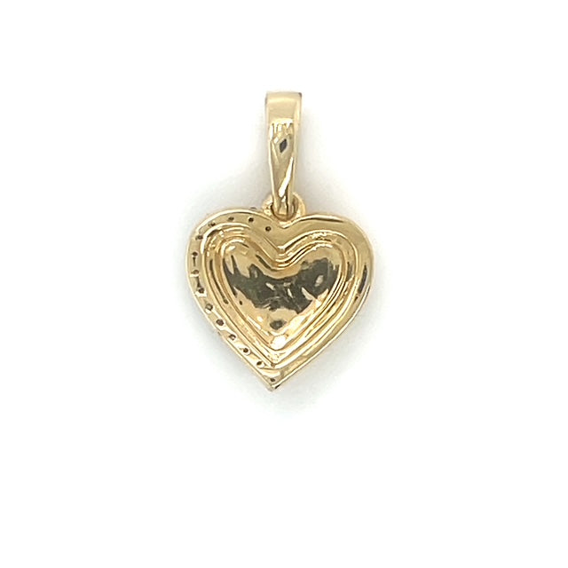 10K Yellow Gold Diamond Heart Pendant; 0.05CTW; 1.3g