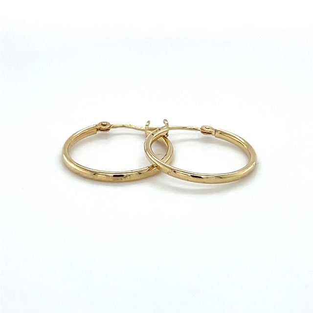 14K Yellow Gold Hoop Earrings; 0.6g