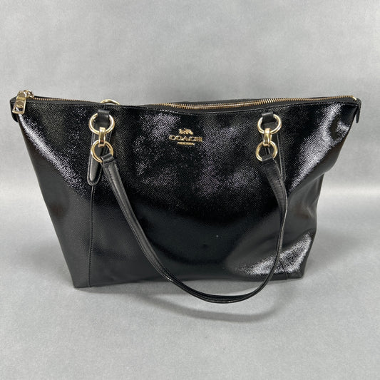 Coach Ava Leather Tote Bag - Black