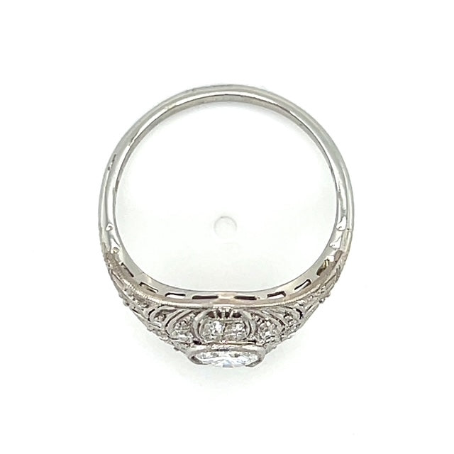 18K White Gold Diamond Lady's Fashion Ring; Size 8